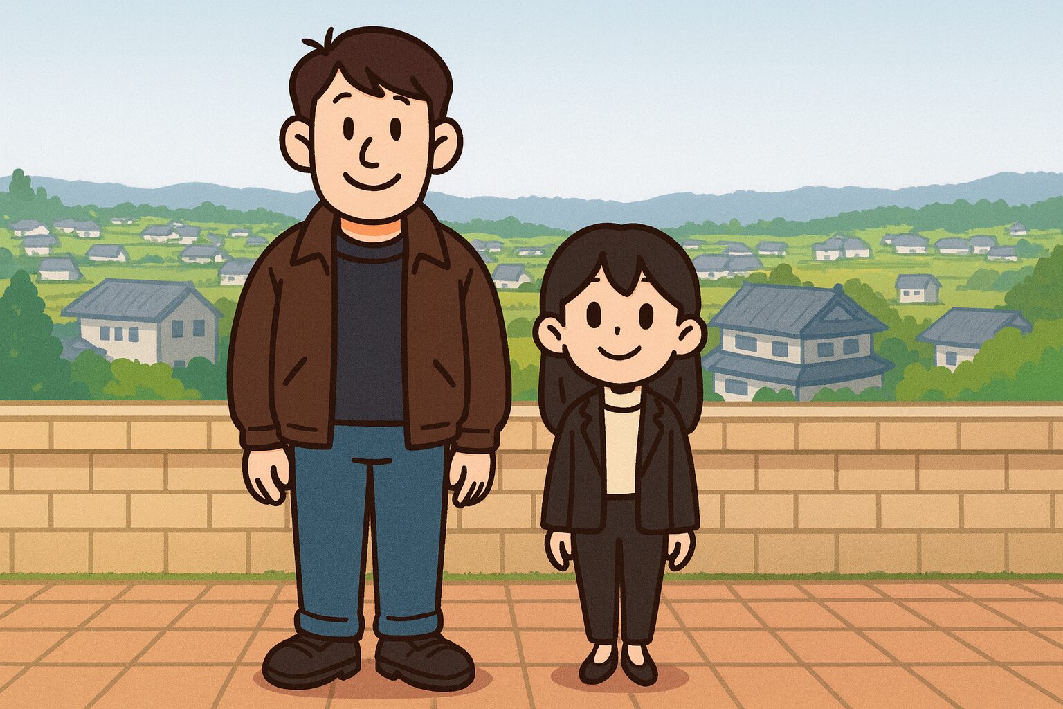 身長差40cmの幸せバランス！でこぼこ夫婦のほっこりツーショット